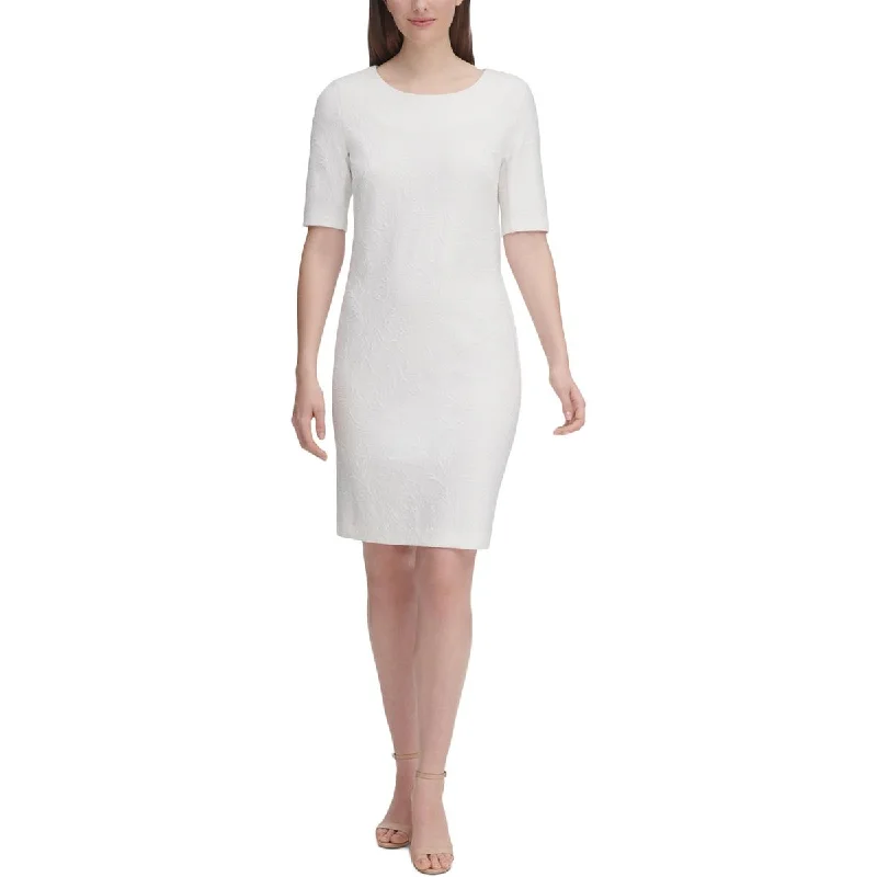 Time-Limited Offer Womens Knit Floral Wear to Work Dress