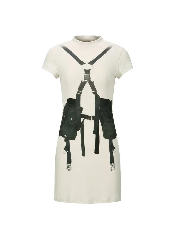 Price Break Utility Vest Trompe L'Oeil Dress