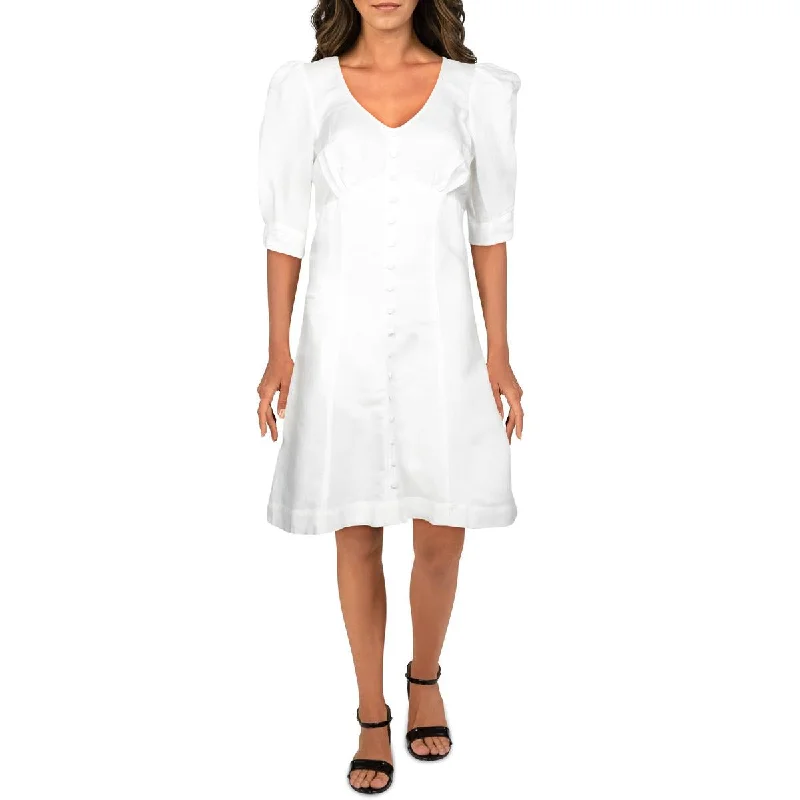 Members Only Kierra Womens Scoop Neck A-Line Mini Dress