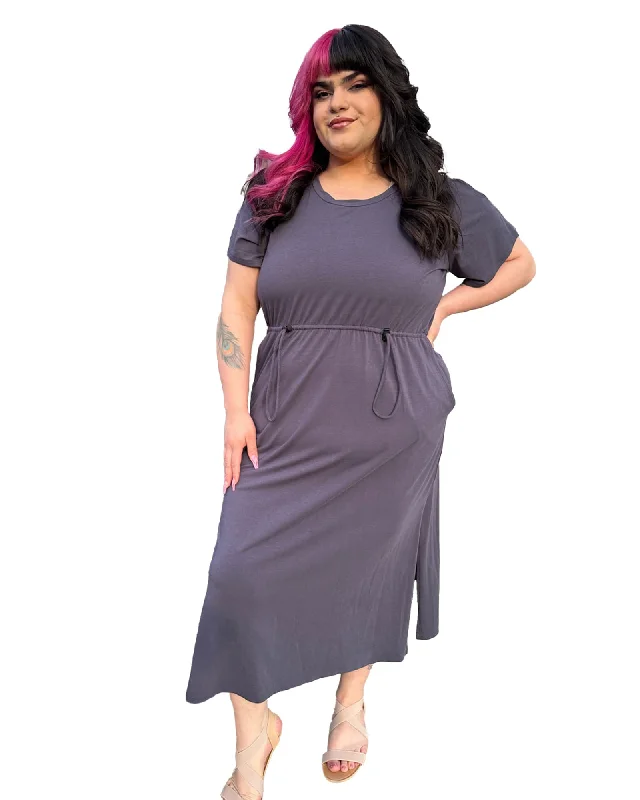 Unmissable Offer Flutter Sleeve A-Line Dress | Dusty Violet