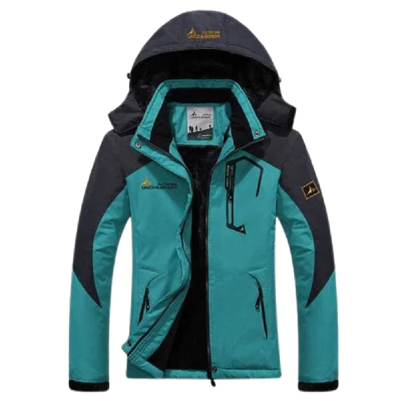 Price Cut UNCO & BOROR Women's Sports Fashion Sky Blue Coat Jacket Premium Quality Windproof Hooded Thick Parka Winter Coat Jacket