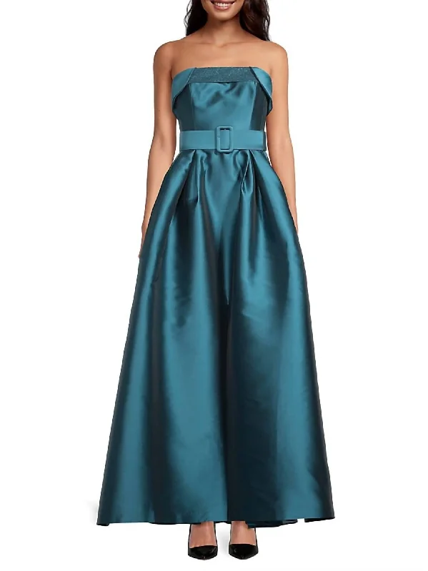 Super Deal Ceri Gown In Deep Teal