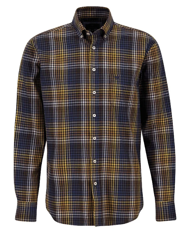 Friends and Family Sale Camel Checks Shirt - Navy