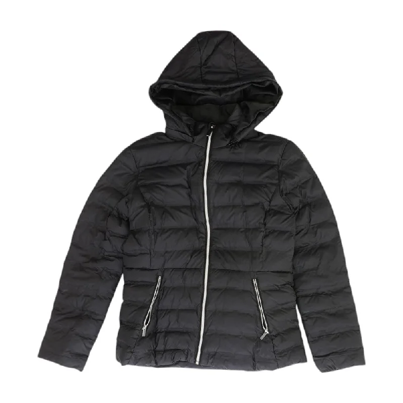 Special Discount Black Solid Puffer Jacket