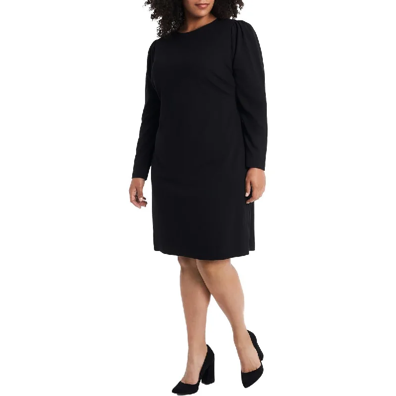 Super Sale Plus Womens Puff Sleeve Above Knee Mini Dress
