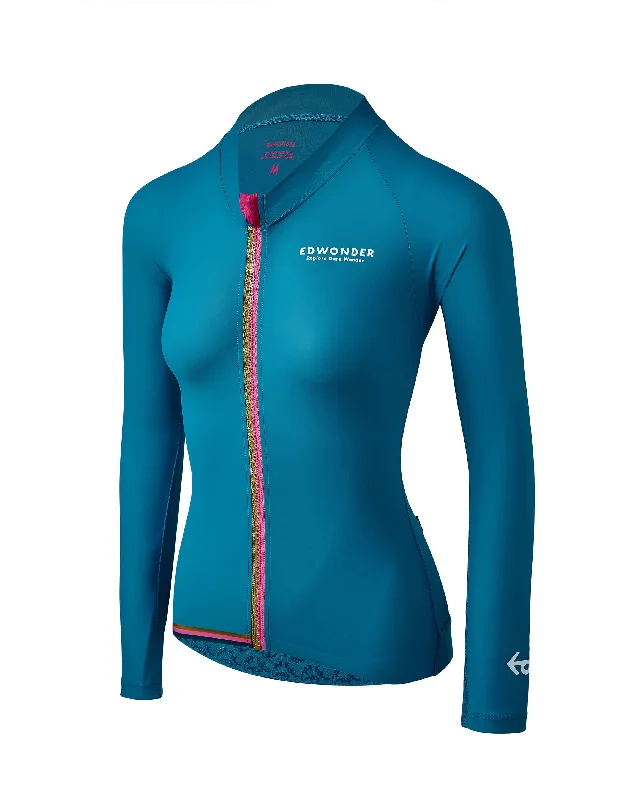 Weekend Deal Women's EdW Edition Long Sleeve Jersey 2.0 - Teal Blue
