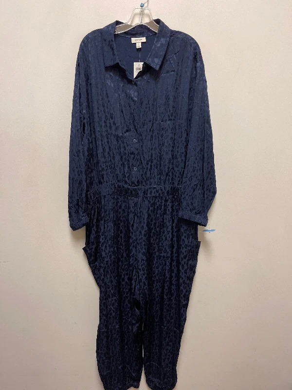 Daily Deals Jumpsuit By Clothes Mentor In Navy, Size: 3x