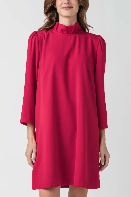 Time-Limited Offer Pinch Long Sleeve Bow Dress