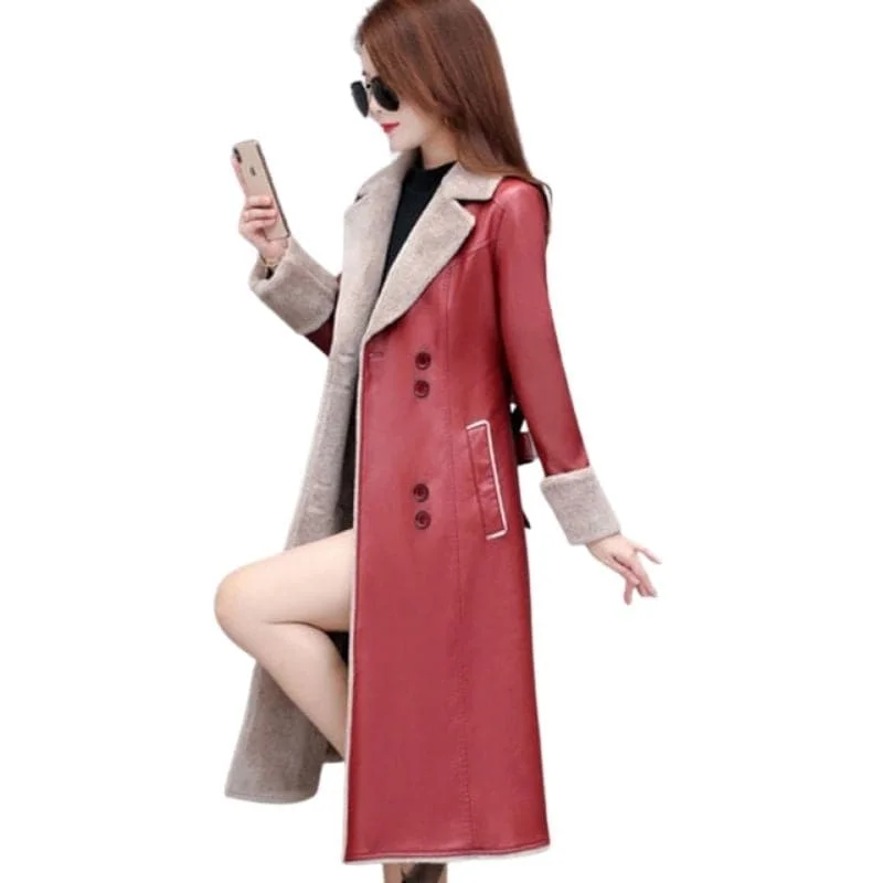 Red & Beige