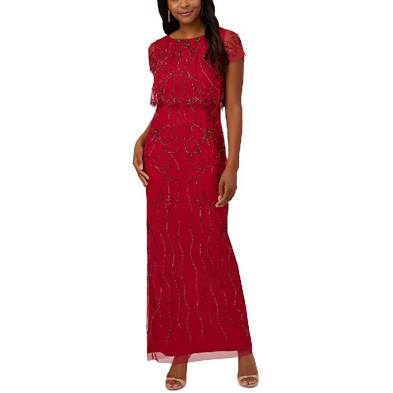 Price Rollback Womens Beaded Formal Evening Dress