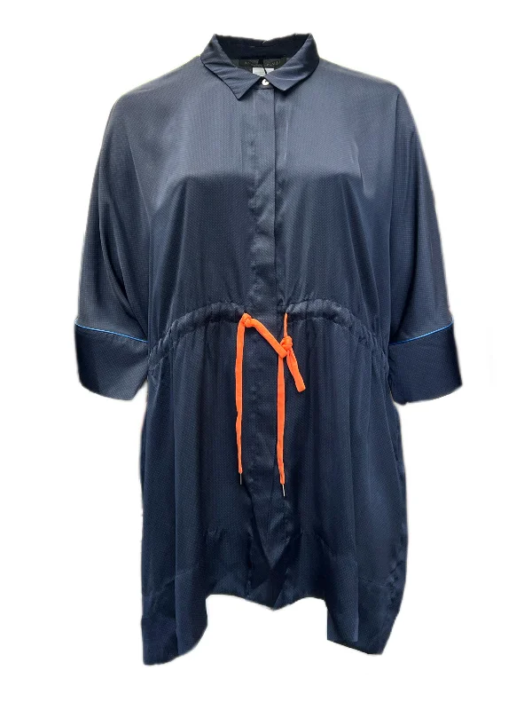 Special Savings Marina Rinaldi Women's Navy Fuso Button Front Jacket NWT