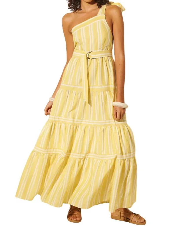 Super Savings Lola Maxi Dress In Yellow Stripe