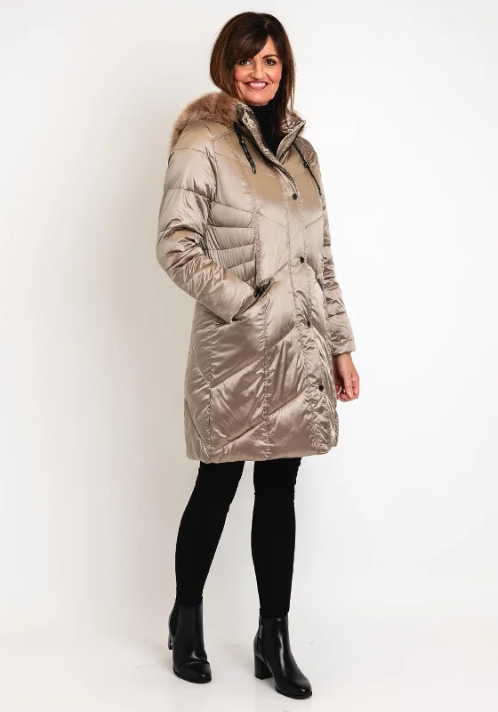 Reduced Prices Green Goose Faux Fur Thermal Lining Coat, Champagne