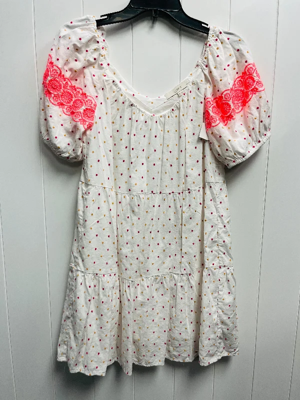 Big Discounts Dress Casual Short By Loft In Pink & White, Size: Sp