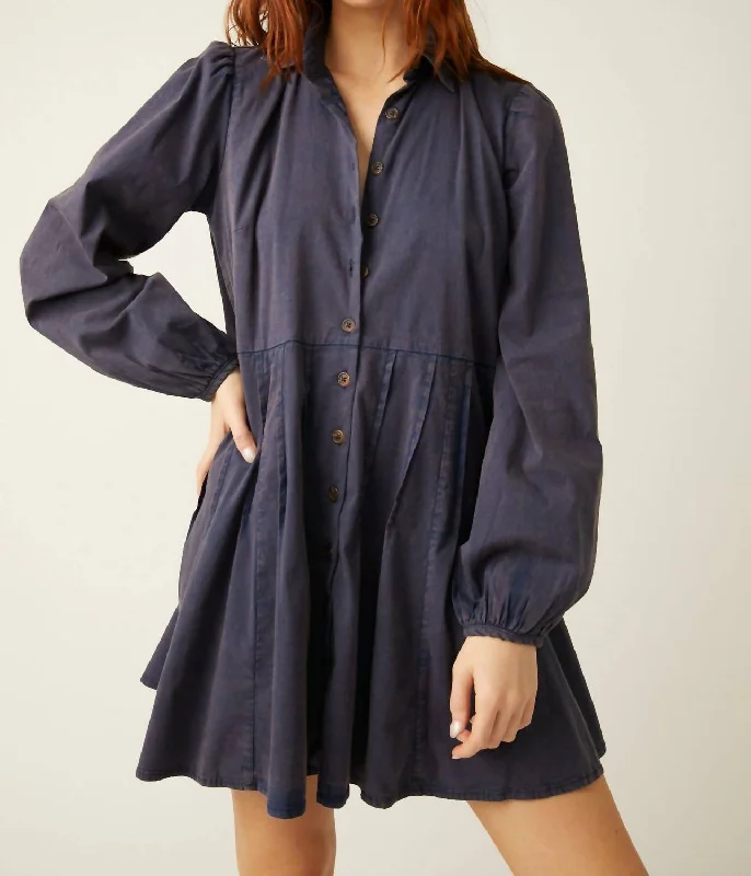 Anniversary Sale Marvelous Mia Mini Dress In Navy Blue