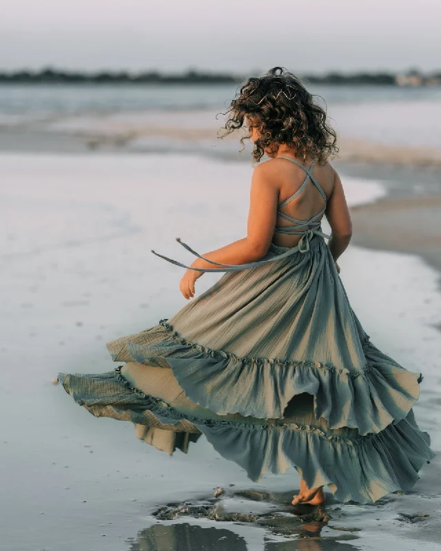 Mega Sale Wendy Dress (soft teal muslin)