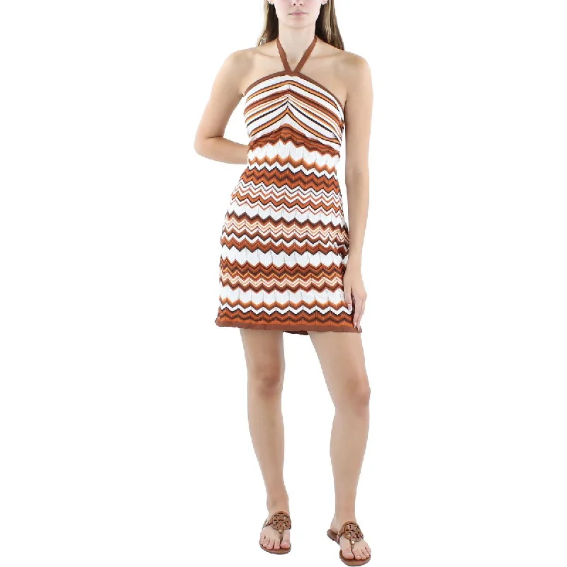 YEAR-End Clearance Juniors Womens Striped Above Knee Sweaterdress
