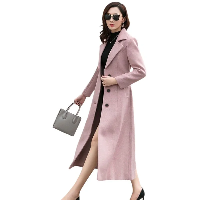 Special Savings KIARA Design Women's Fine Fashion Elegant Luxury Style Long Pink Wool Coat Jacket Special Savings KIARA Design Women's Fine Fashion Elegant Luxury Style Long Pink Wool Coat Jacket