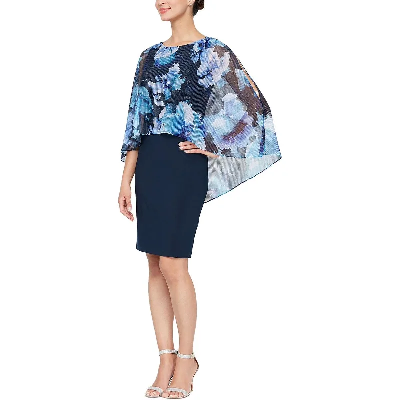 Price Drop Womens Metallic Sheer Sheath Dress