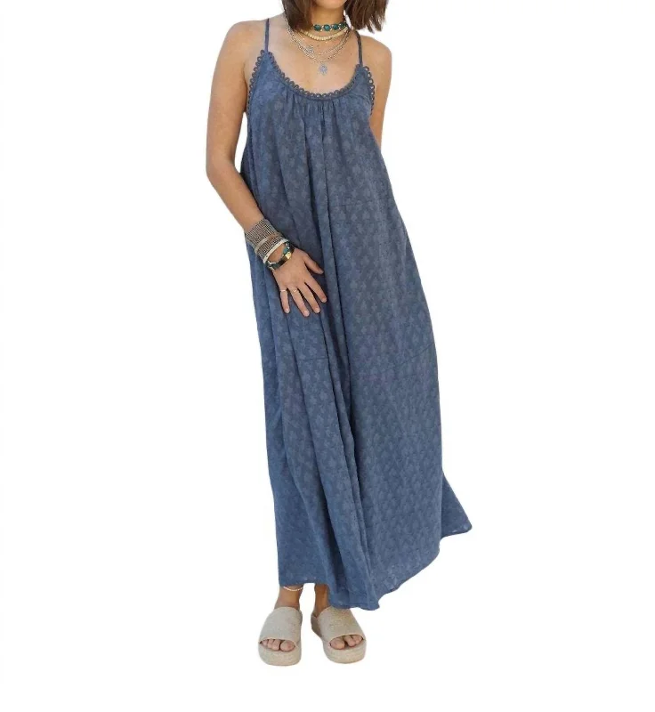 Midnight Madness Bloom Again Maxi Dress In Insignia Blue