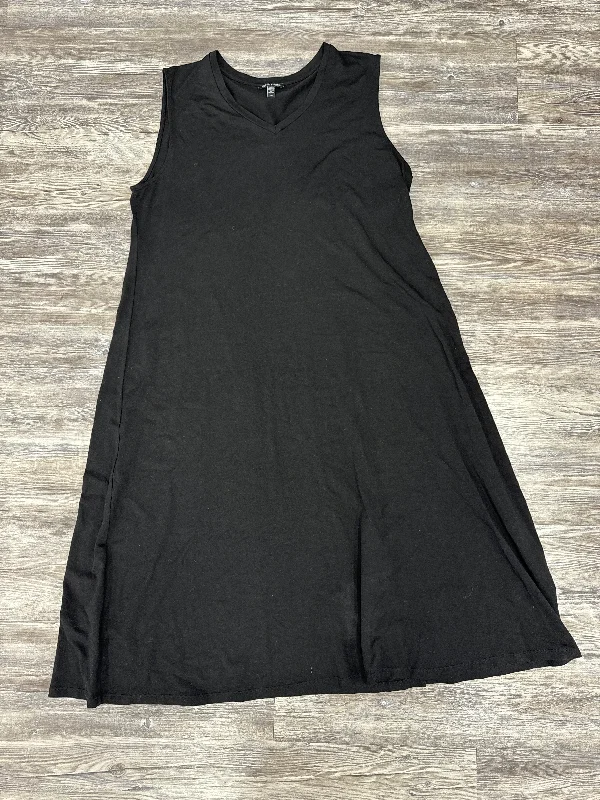 Stock Up and Save Dress Casual Midi By Eileen Fisher In Black, Size: L