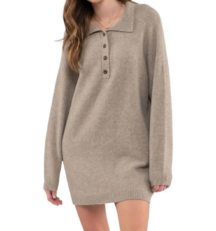 Value Deals Stella Sweater Dress In Mocha