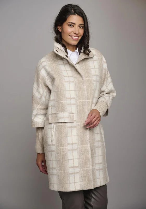 Limited Availability Rino & Pelle Janita Checked Coat, Taupe