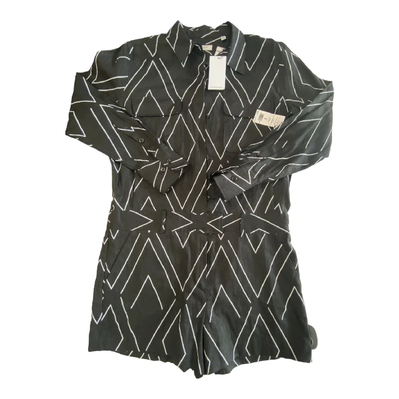 Price Buster Romper Designer By Equipment In Black & White, Size: 8