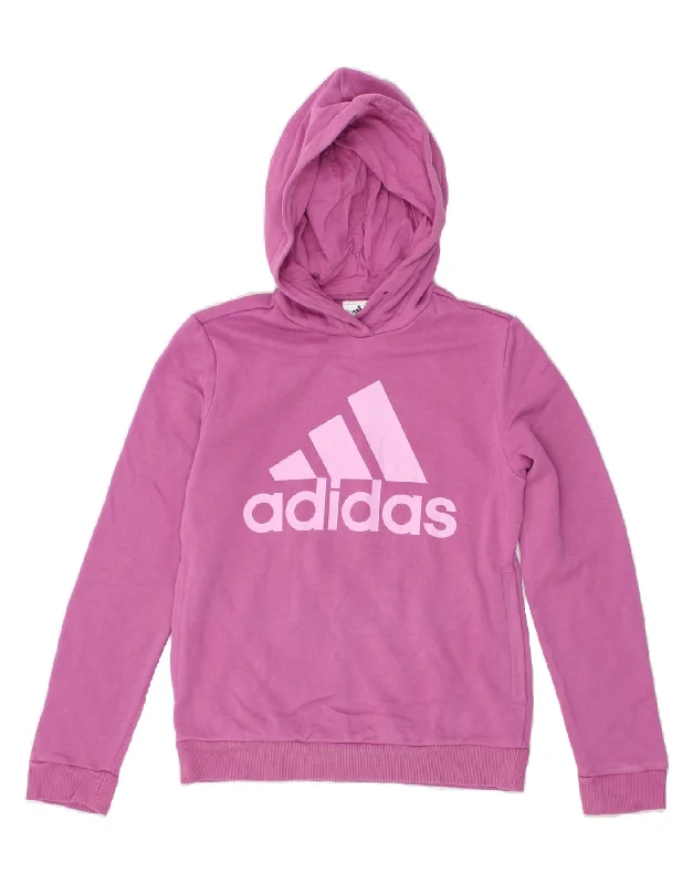 Special Savings ADIDAS Womens Graphic Hoodie Jumper UK 4/6 XS Pink Cotton