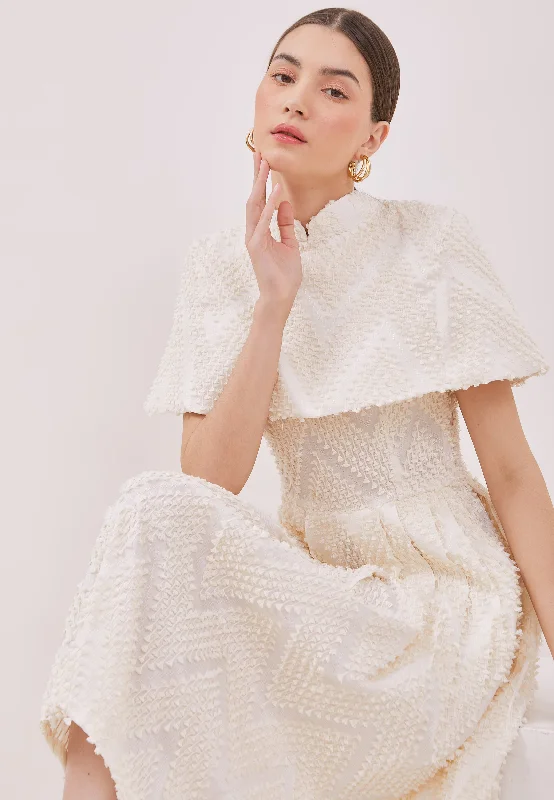 Fantastic Offers 3D Tenun White Cape (dress not included)