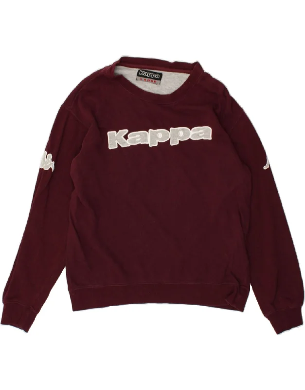 Holiday Sale KAPPA Womens Graphic Sweatshirt Jumper UK 16 Large Purple Cotton