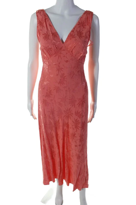 Limited Quantity Rixo Women's V-Neck Sleeveless Empire Waist Textured Maxi Dress Carol