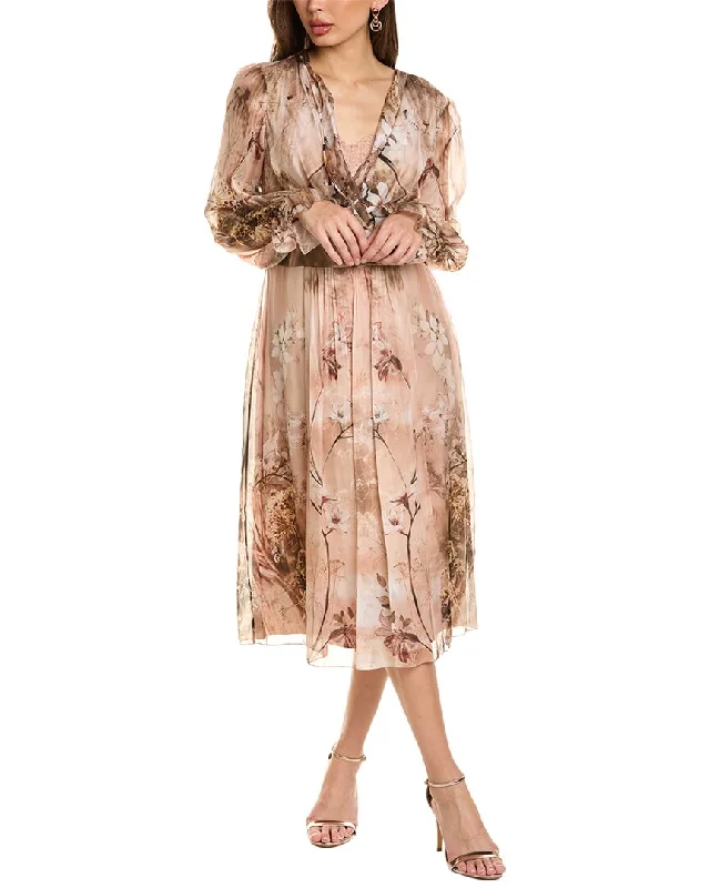 One-DAY Sale Alberta Ferretti Silk Midi Dress