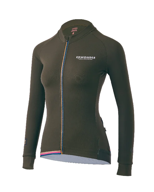 Limited Time Discount Women's EdW Edition Thermal Long Sleeve Jersey - Olive Green