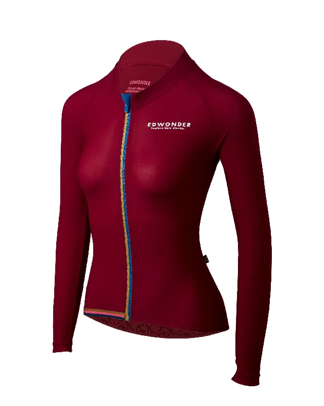 Fantastic Offers Women's EdW Edition Long Sleeve Jersey 3.0 - Sangria Red