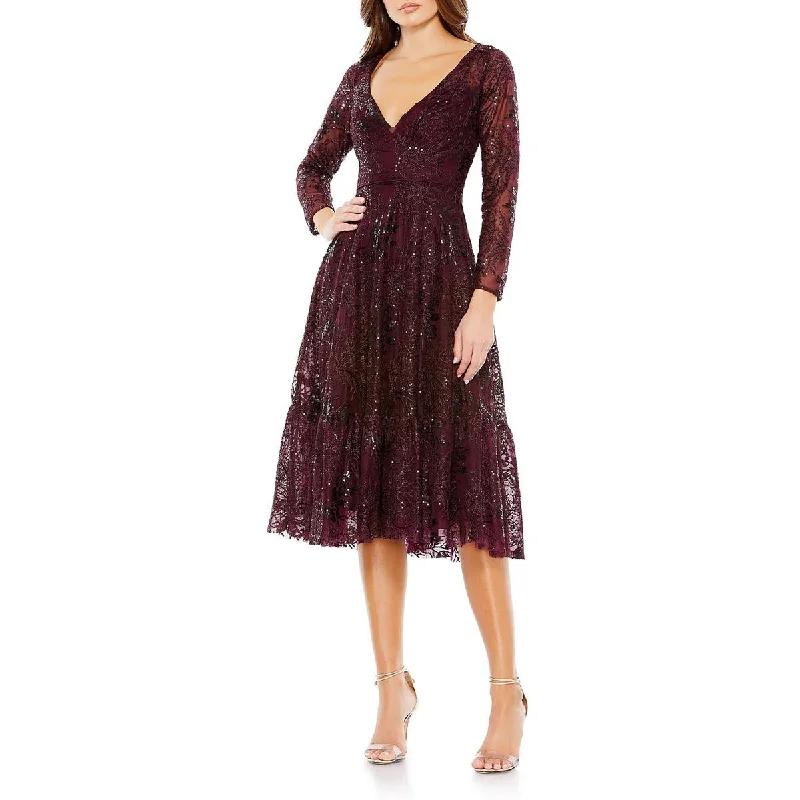 Early Bird Discount Womens Sequin Embroidered Cocktail and Party Dress