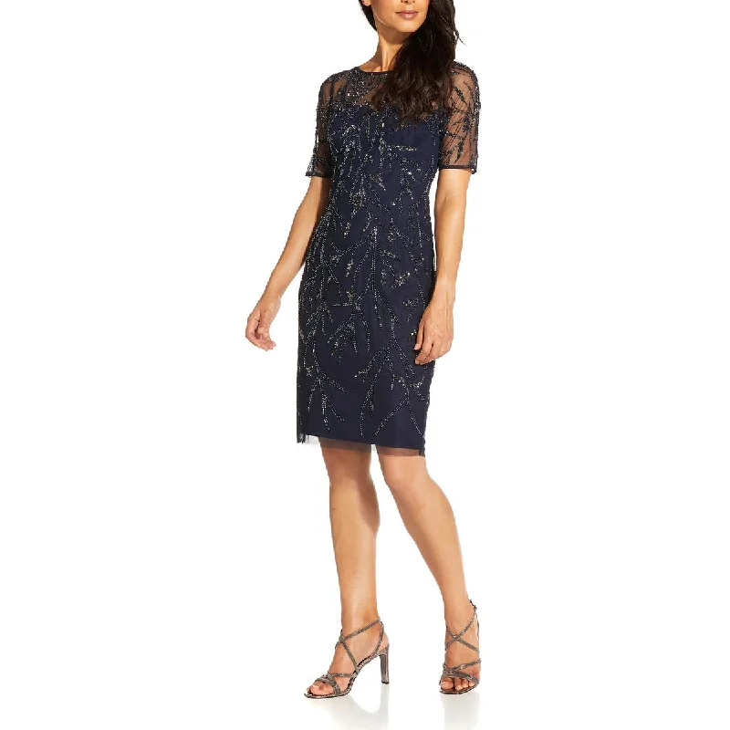 Low Prices Womens Beaded Knee-Length Cocktail and Party Dress