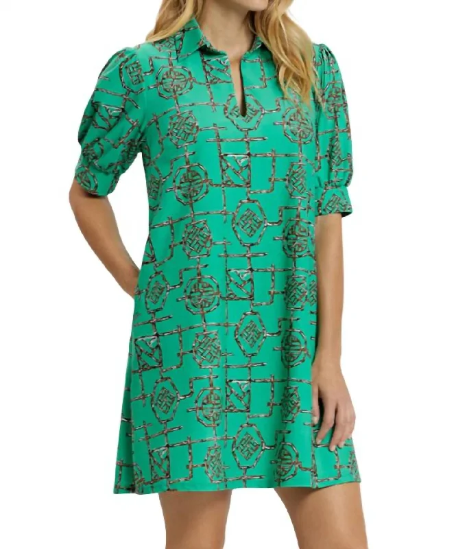 Deal of the Week Emerson Mini Dress In Bamboo Green