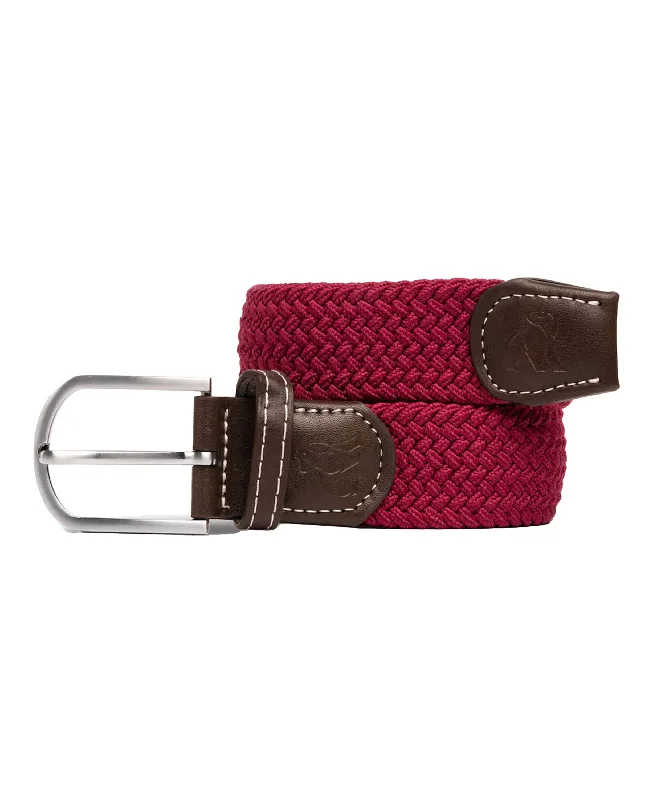 Super Bargain Woven Belt - Burgundy