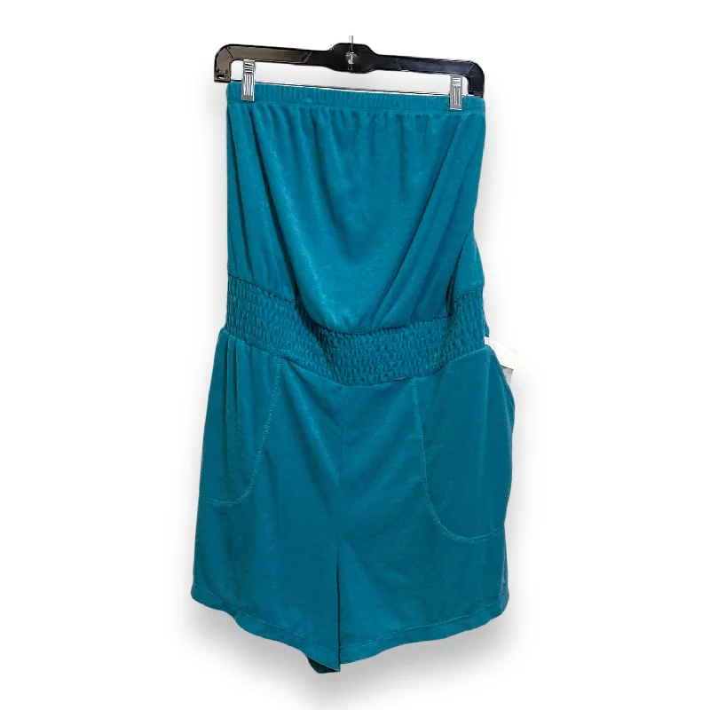 YEAR-End Clearance Romper By Torrid In Aqua, Size: 2x