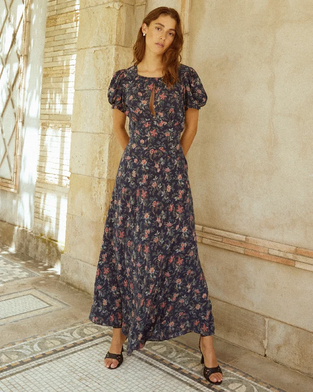 Closeout Alexa Mulberry Silk Dress