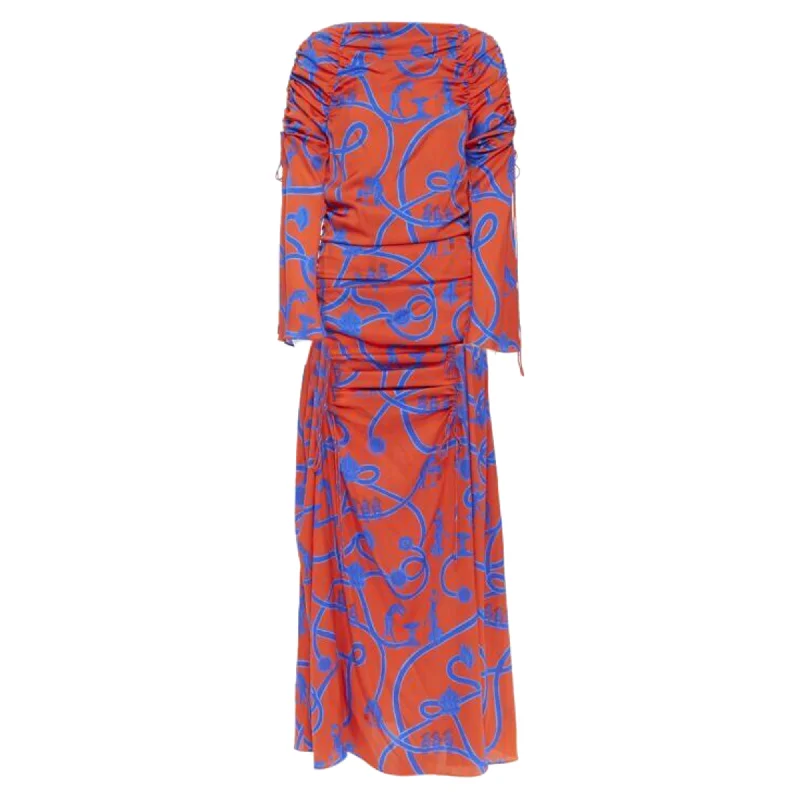 Amazing Deals Ellery SS Rocket vengrecian print shir midi dress