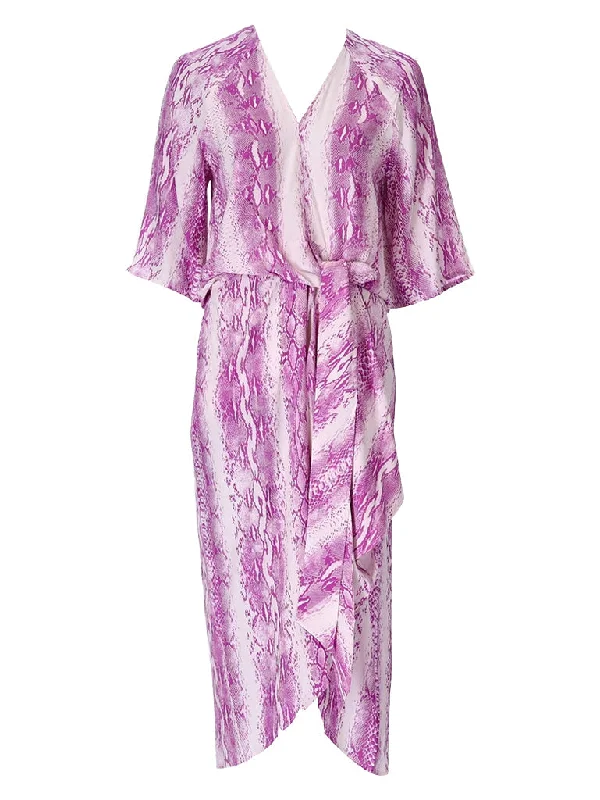 Buy More, Save More Essential Antwerp Women's Dooler Purple Tied Knot Midi Dress