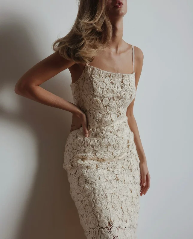 Inventory Reduction Lace-Detail Strappy Dress