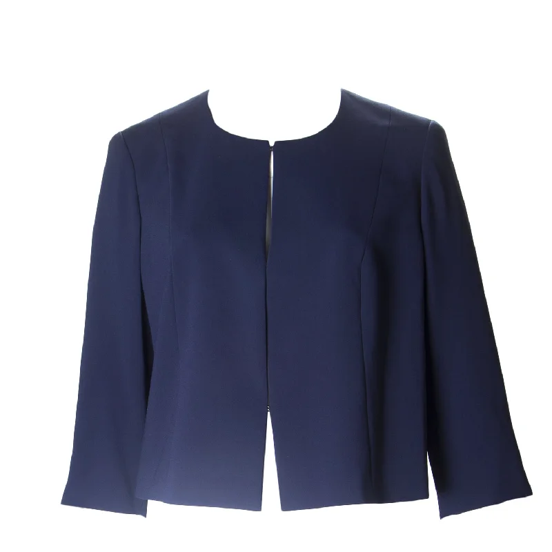 Act Fast MARINA RINALDI Women's Navy Ciao Hook Fastened Blazer $485 NWT