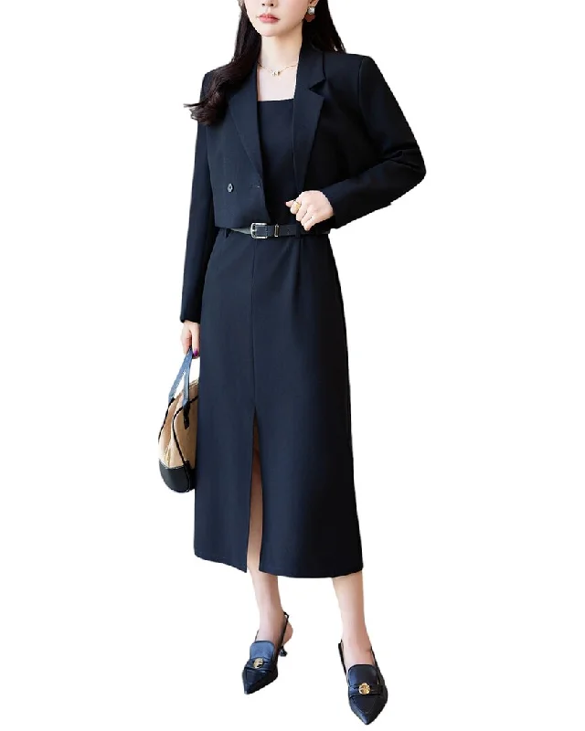 Huge Savings LIONELLO SALVI 2pc Blazer & Dress Set
