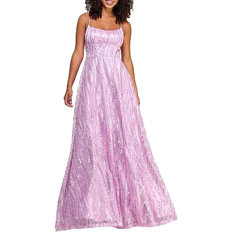 Stock Up and Save Juniors Womens Maxi Embroidered Evening Dress