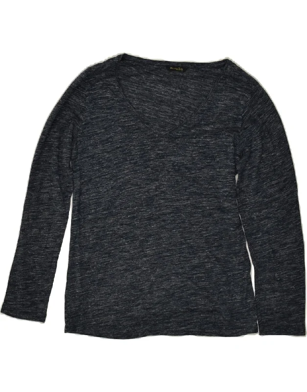 Bargain Prices MASSIMO DUTTI Womens V-Neck Jumper Sweater UK 16 Large Navy Blue Flecked Bargain Prices MASSIMO DUTTI Womens V-Neck Jumper Sweater UK 16 Large Navy Blue Flecked