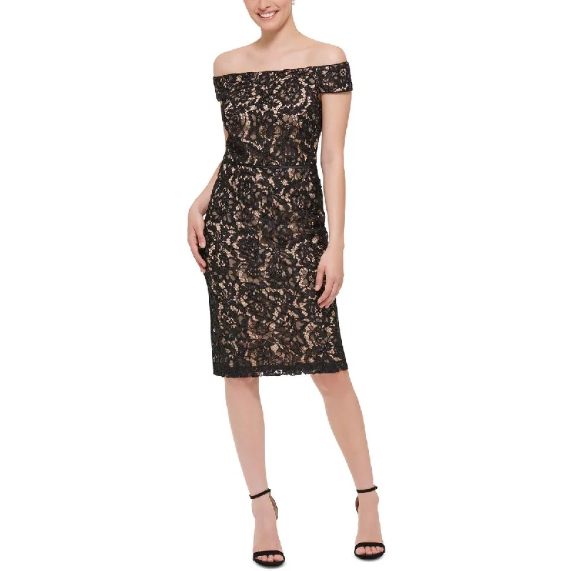 Big Savings Petites Womens Lace Mini Cocktail and Party Dress