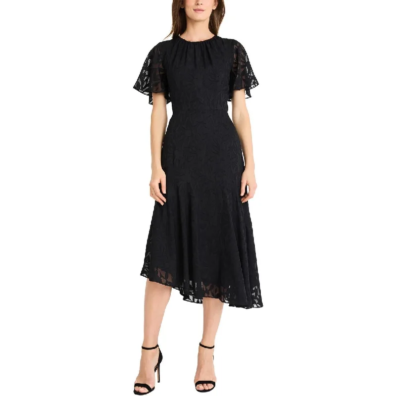 Price Cut Womens Embroidered Floral Fit & Flare Dress
